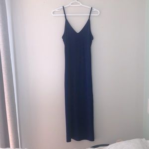Royal Blue Small Maxi Dress with Slit